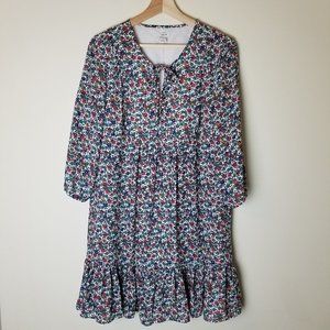 J. Crew floral Mini dress balloon sleeves